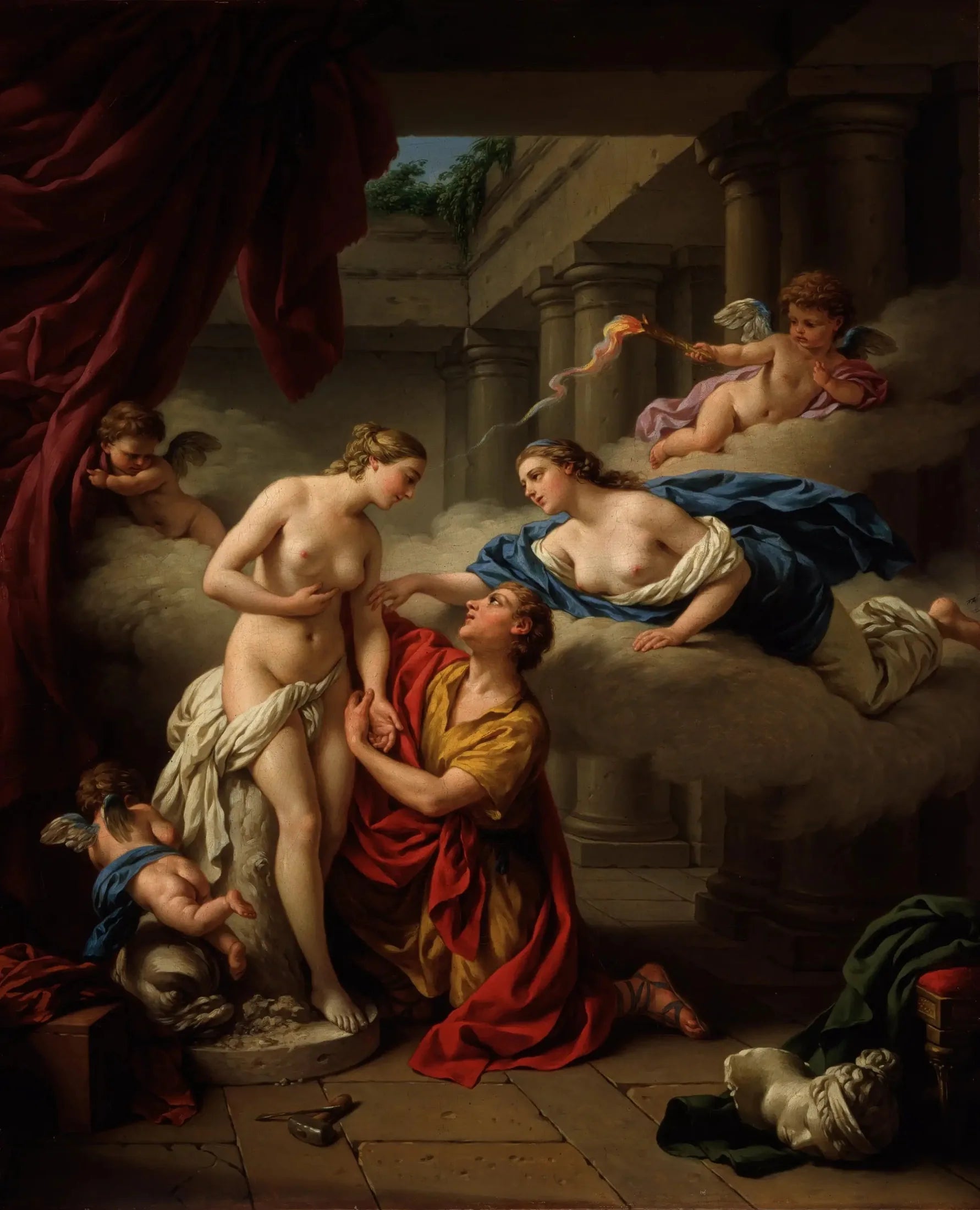 Pygmalion et sa statue - Louis Jean François Lagrenée image 1 reproduction réalisée par Alpha Reproduction