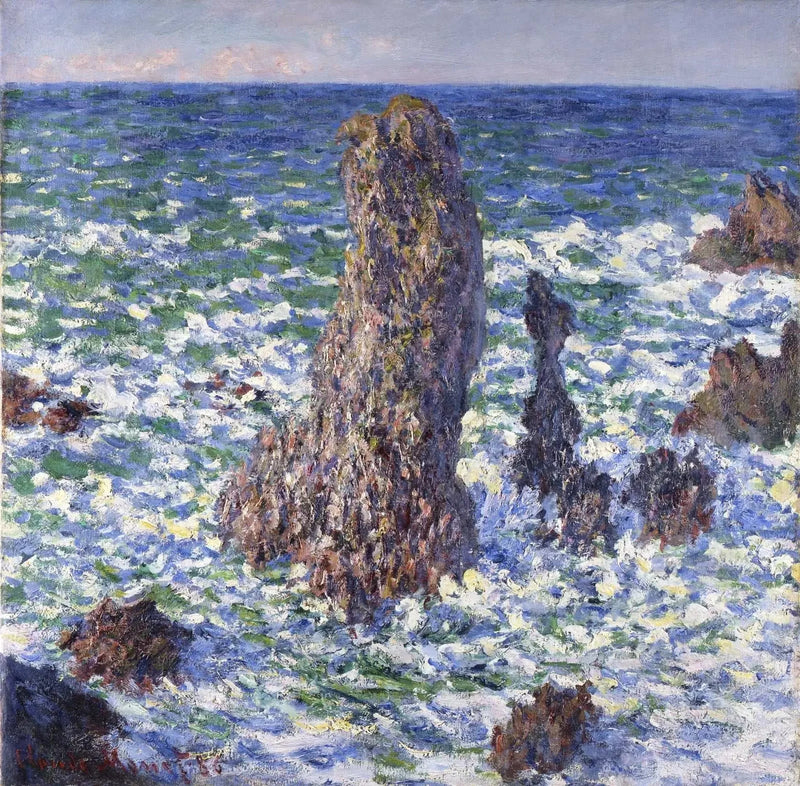 Piramidy z Port-Coton, efekt słońca W1088 - Claude Monet