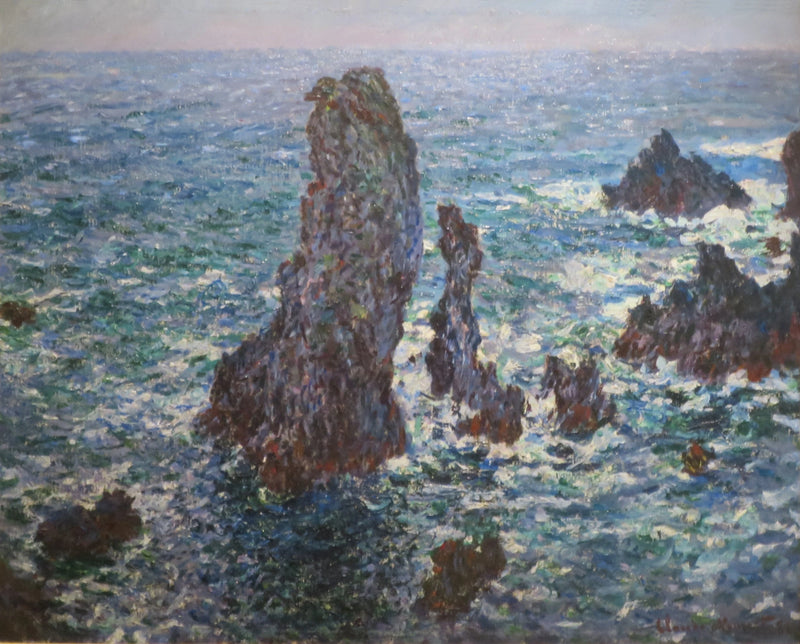 Piramidy w Port-Coton, dzikie morze W1084 - Claude Monet