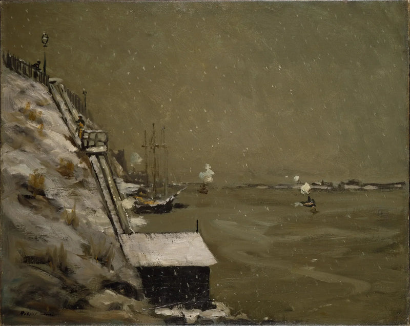 Nabrzeże Rzeki Wschodniej, zima - Robert Henri