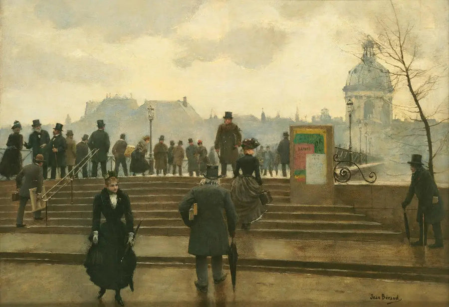 Nabrzeże Sekwany przy Moście sztuk w Paryżu - Jean Béraud
