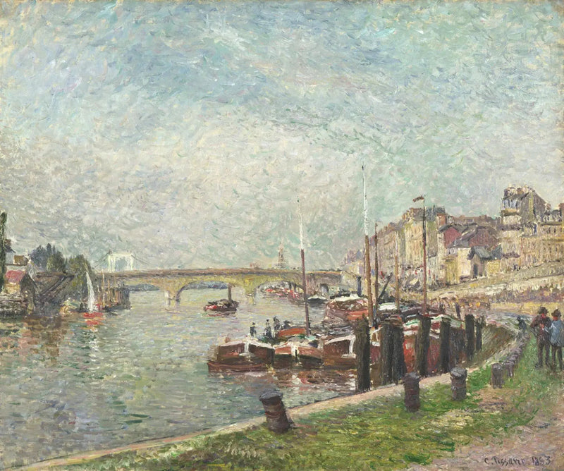 Quai Napoleona, Rouen - Camille Pissarro