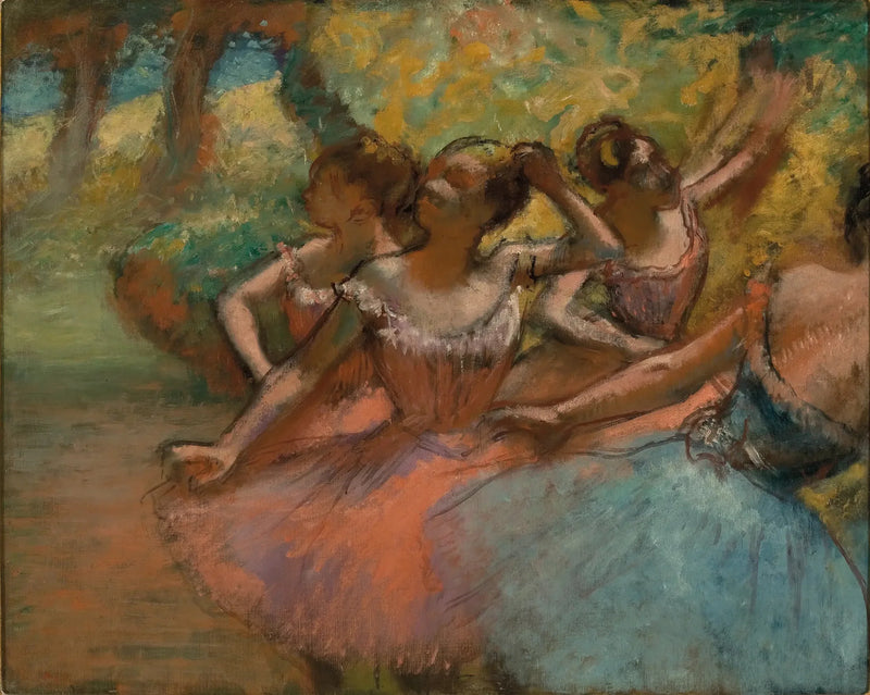 Cztery baletnice na scenie - Edgar Degas