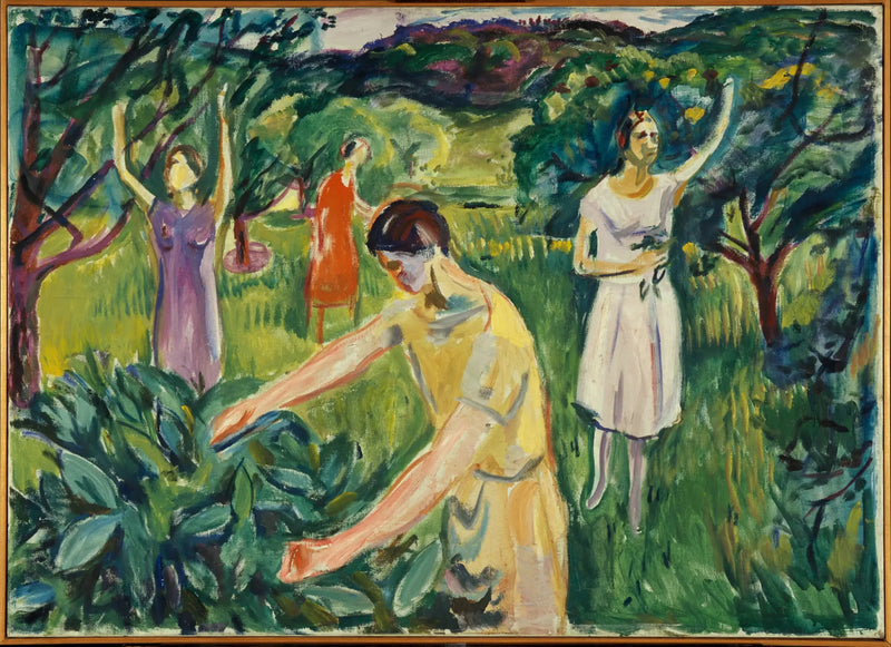 Cztery kobiety w ogrodzie - Edvard Munch