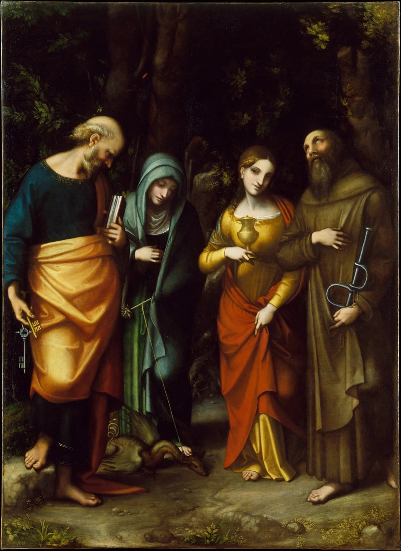 Czterech świętych - Antonio da Correggio