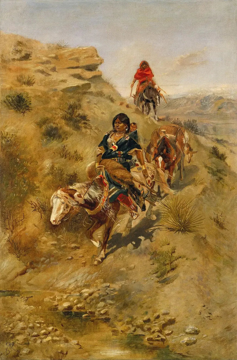 Przywołanie mięsa do domu - Charles Marion Russell