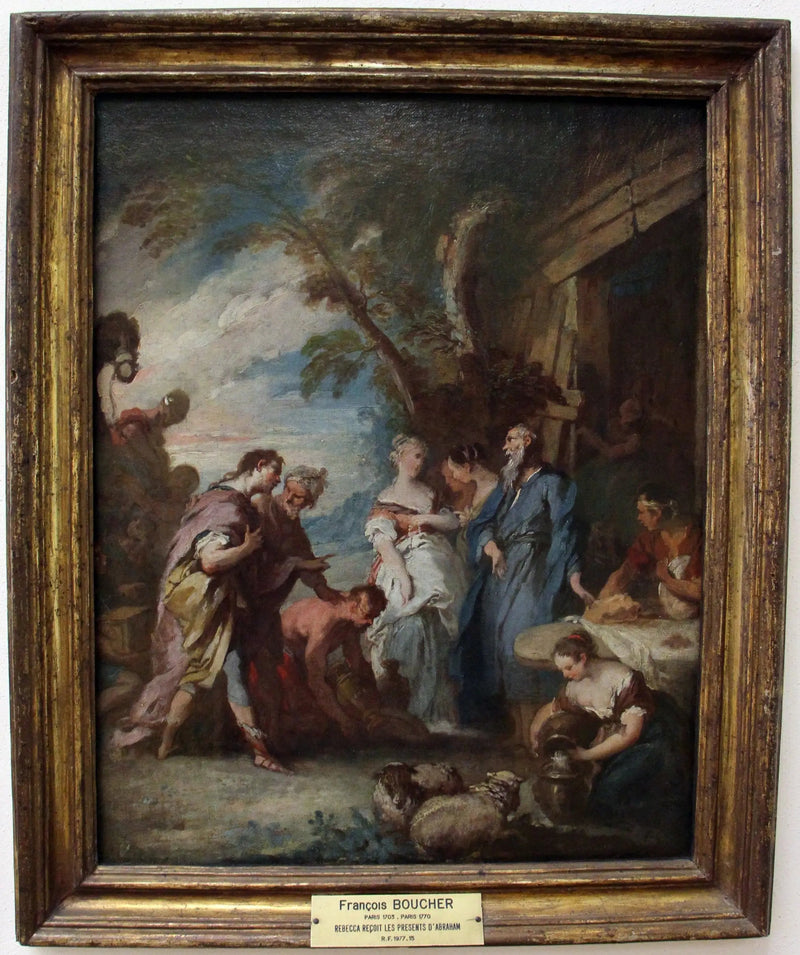 Rebeka otrzymuje te obecne od Abrahama - François Boucher