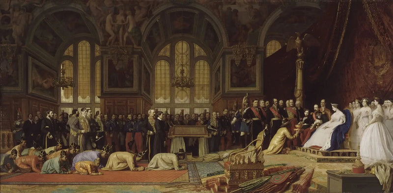 Przyjęcie syjamskich ambasadorów przez cesarza Napoleona III w pałacu Fontainebleau, 27 czerwca 1861 - Jean-Léon Gérôme