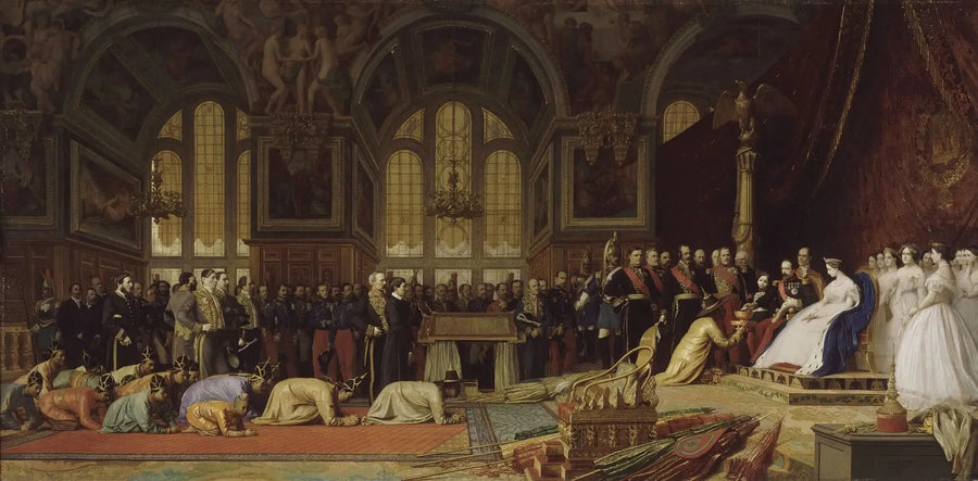 Przyjęcie syjamskich ambasadorów przez cesarza Napoleona III w pałacu Fontainebleau, 27 czerwca 1861 - Jean-Léon Gérôme