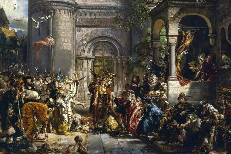 Przyjęcie Żydów w 1096 roku n.e. - Jan Matejko