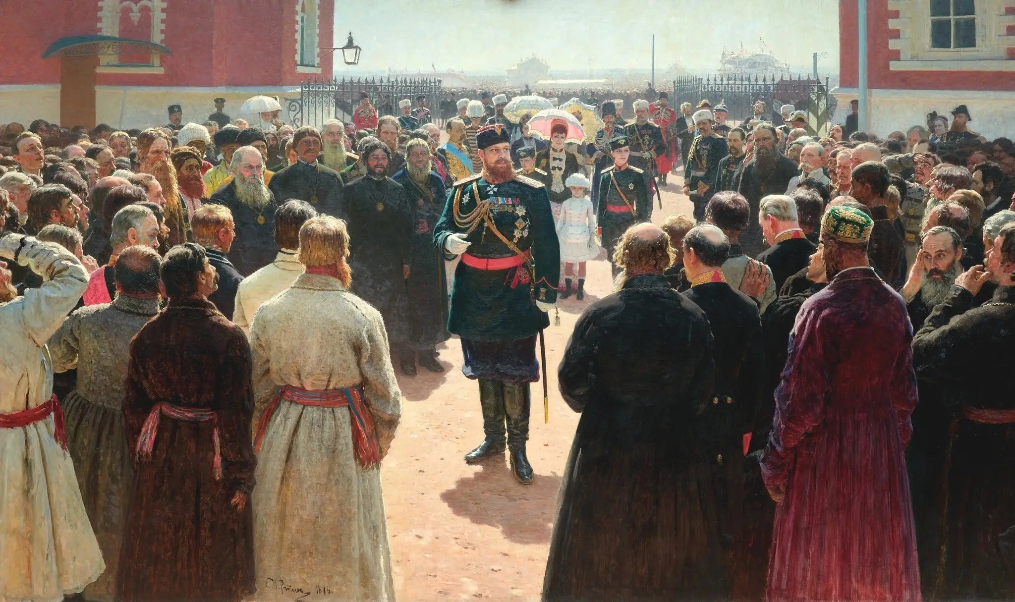 Réception par Alexandre III des syndics de volosts dans la cour du palais Petrovski - Ilya Repin - Alpha Reproduction