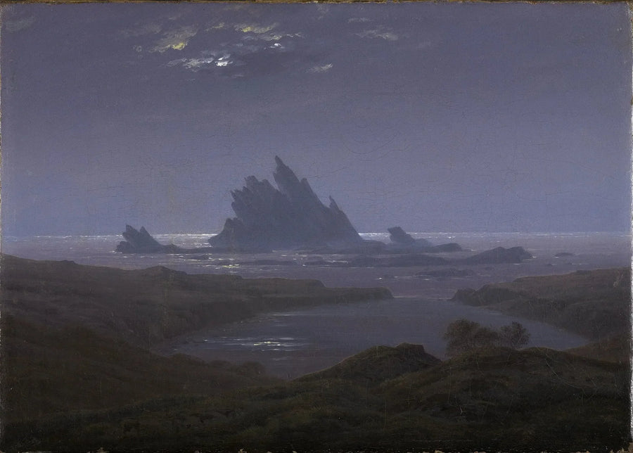 Skalisty raf na brzegu morza - Caspar David Friedrich