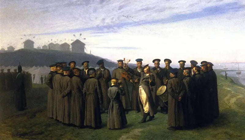 Rekreacja w rosyjskim obozie - Jean-Léon Gérôme