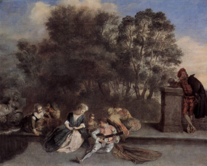 Rekreacja włoska - Antoine Watteau