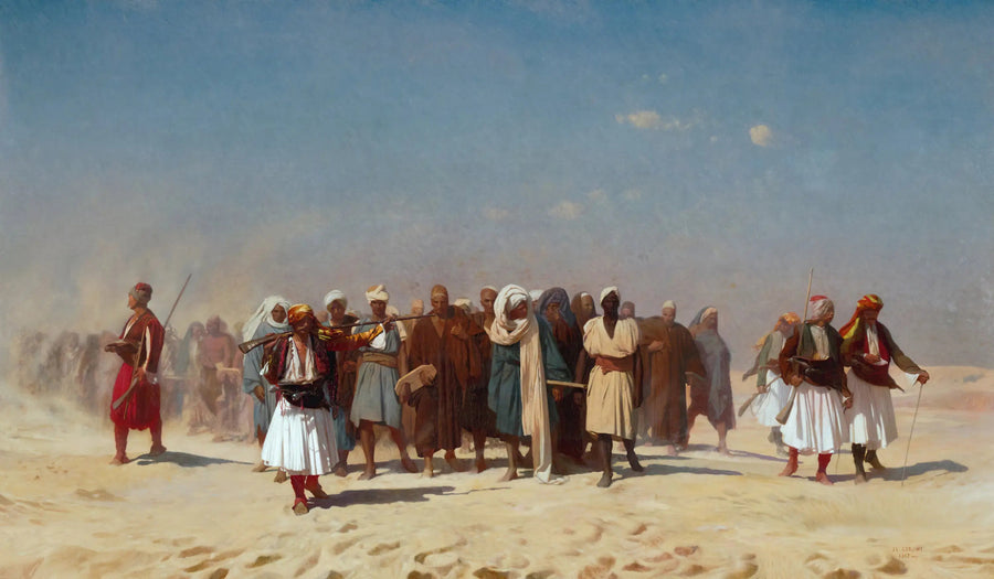 Egipskie rekruty przekraczające pustynię - Jean-Léon Gérôme