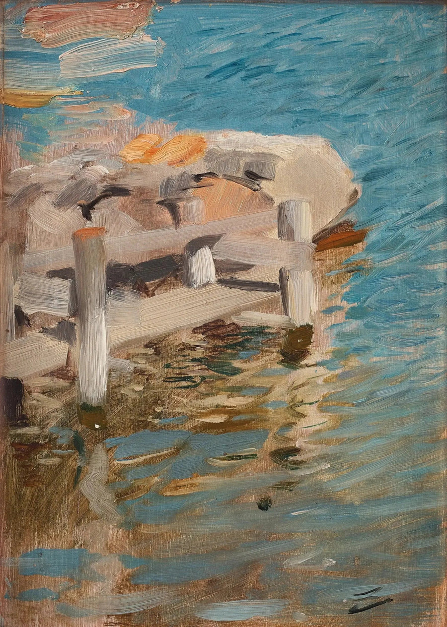 Refleksy wody na kamiennym trumnie - Anders Zorn