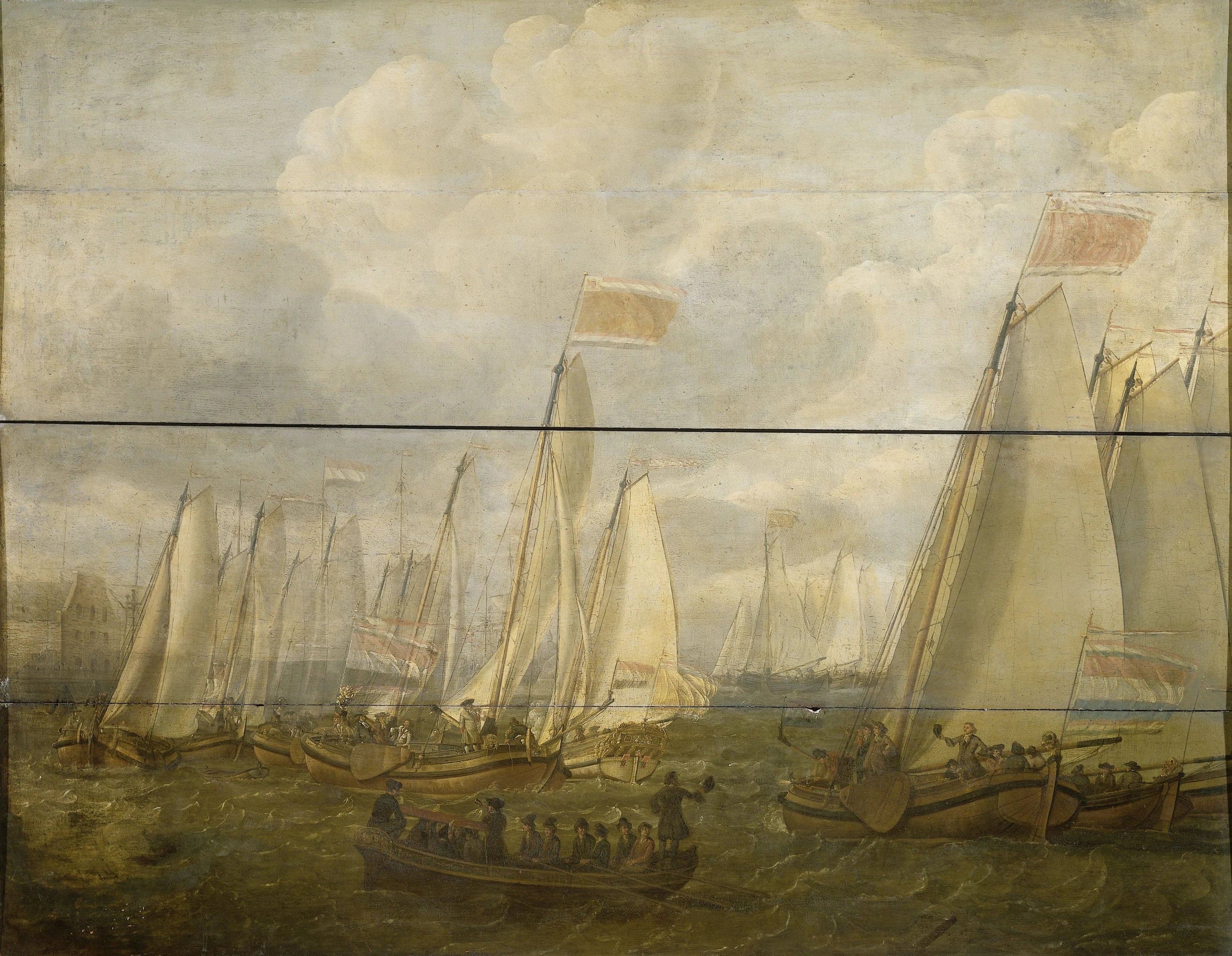 La Régate des amiraux sur l'IJ devant Amsterdam - Abraham Alewijn