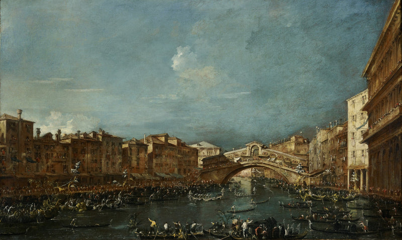 Regata na moście Rialto - Francesco Guardi