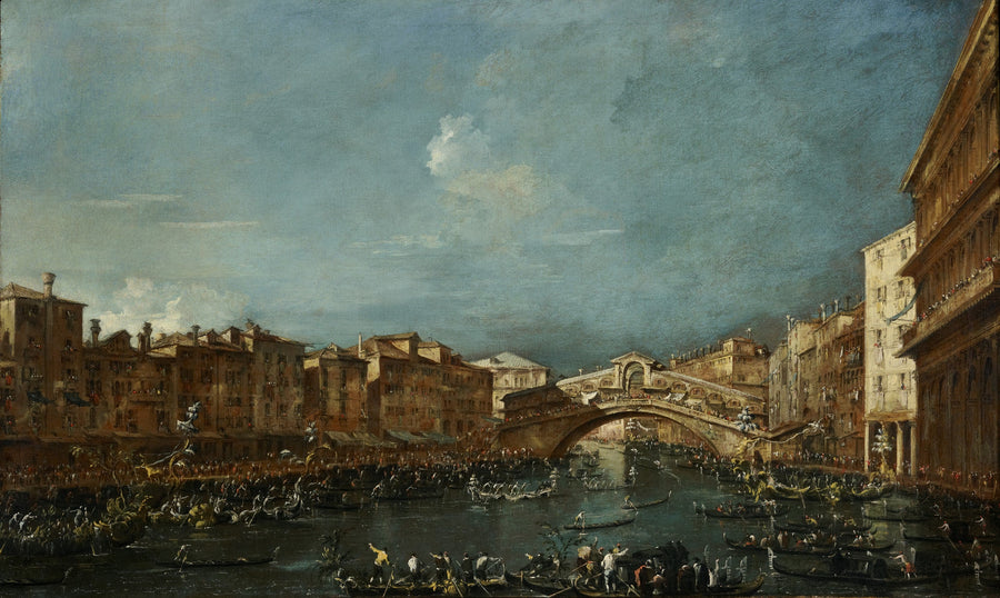Regata na moście Rialto - Francesco Guardi