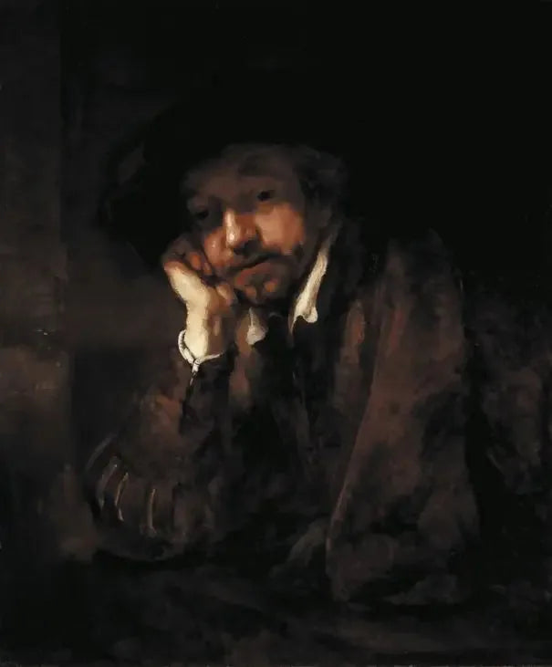 Rembrandt oparty na parapecie - Rembrandt