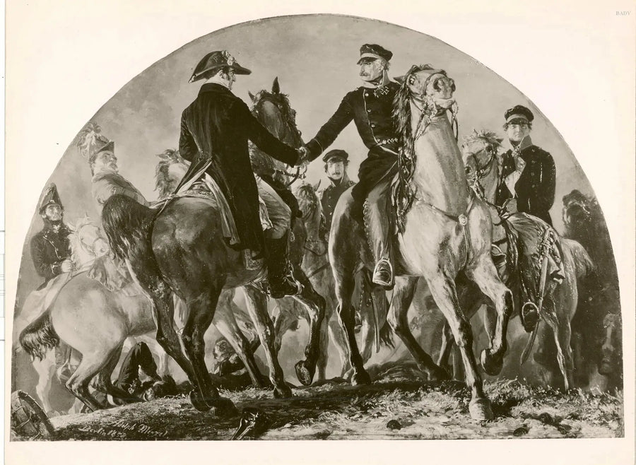 spotkanie Blüchera i Wellingtona - Adolph von Menzel