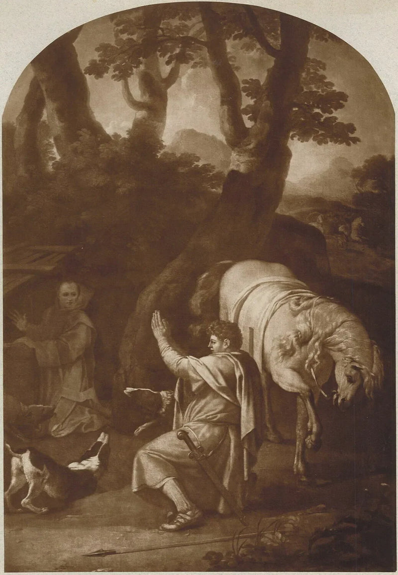 Spotkanie świętego Brunona z hrabią Rogerem z Sycylii - Eustache Le Sueur