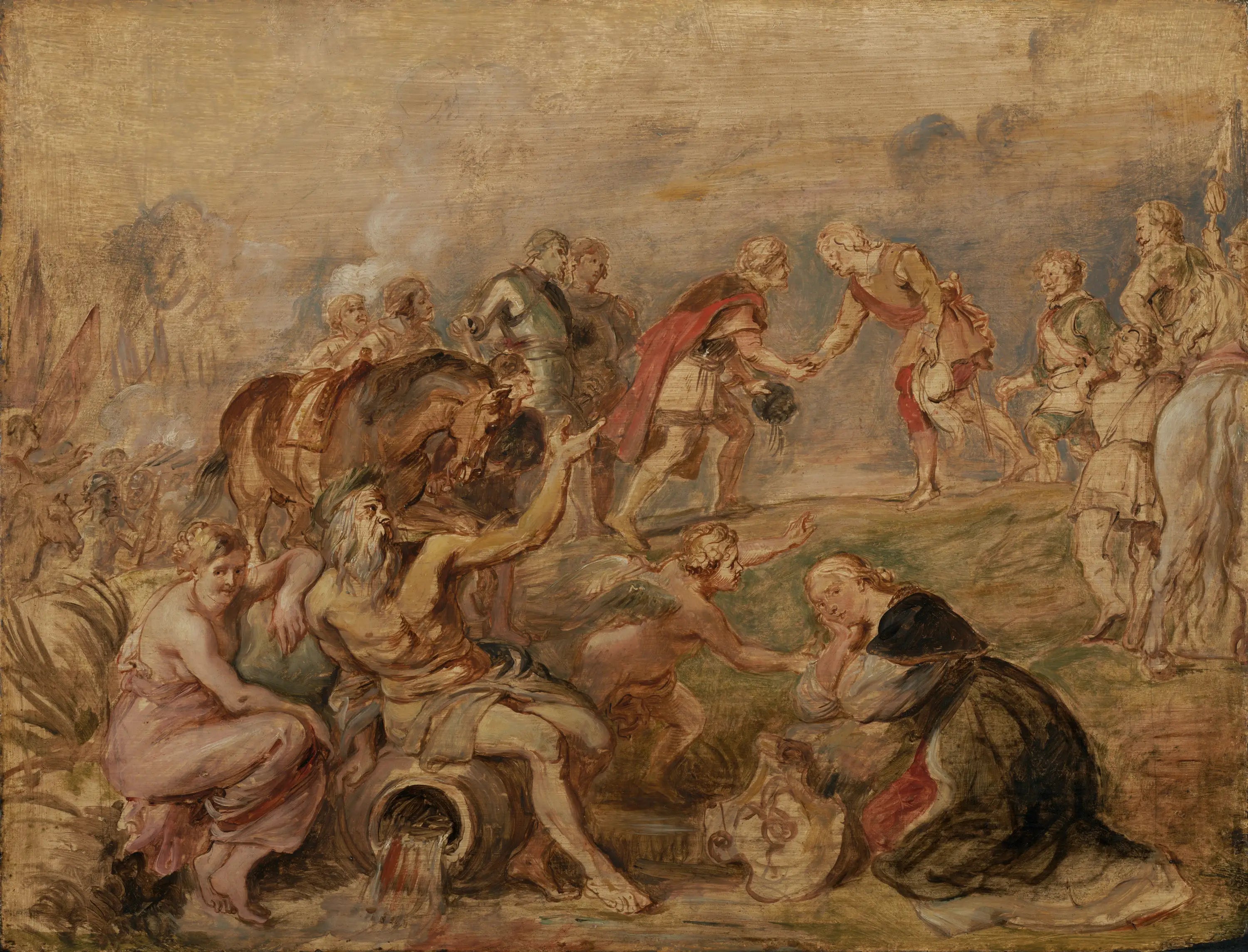 Rencontre du roi Ferdinand de Hongrie et du cardinal-infant Ferdinand d'Espagne à Nördlingen - Peter Paul Rubens image 1 reproduction de peinture à l’huile