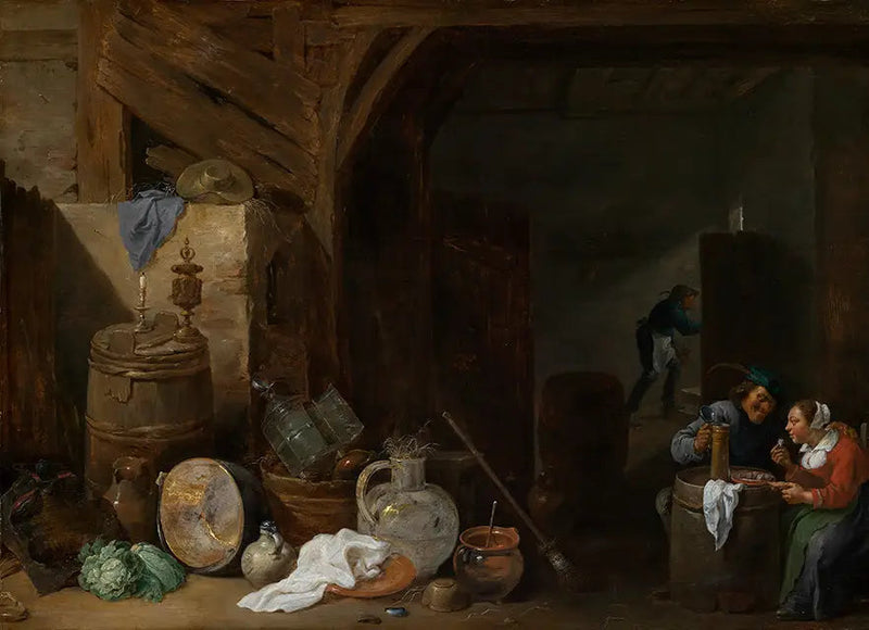 Posiłek w stajni - David Teniers Młodszy