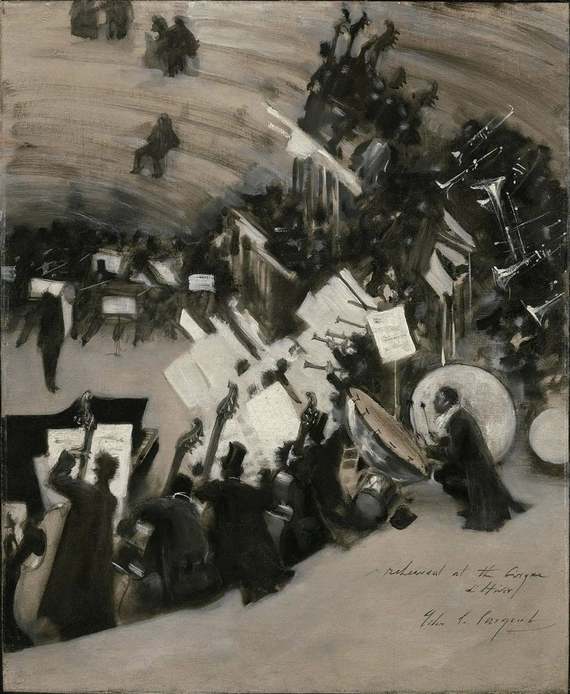 Powtórka orkiestry Pasdeloup w Cirque d'Hiver - John Singer Sargent