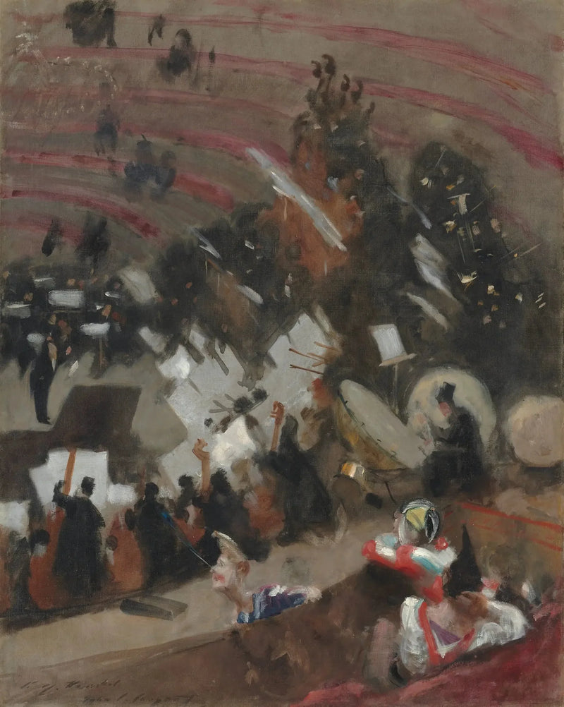Powtórka Orkiestry Pasdeloup w Cirque d'Hiver - John Singer Sargent