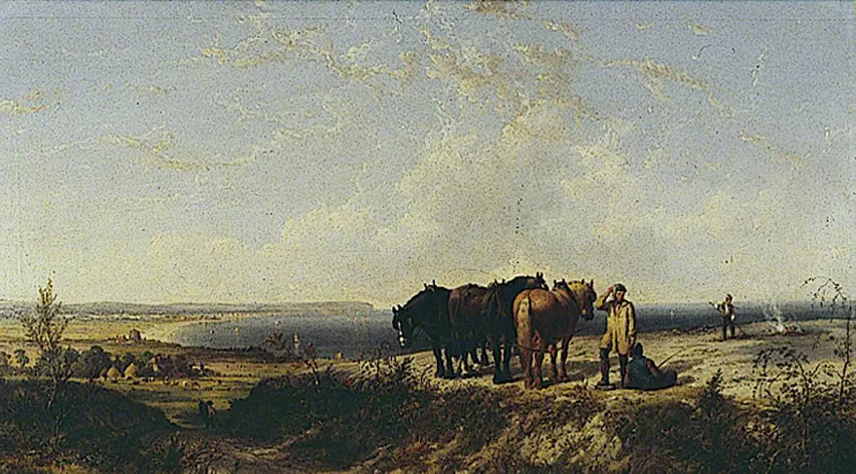 Repos à Plough - John Frederick Herring, Sr. image 1 copie de tableau peinte à la main