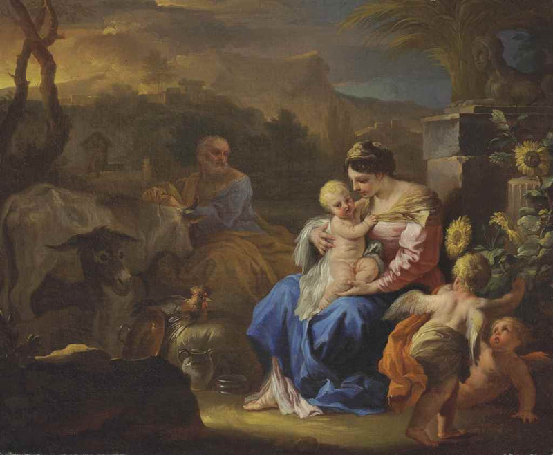 Odpoczynek podczas ucieczki do Egiptu - Francesco Solimena