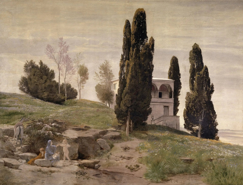 Zawieszka z wizerunkiem Ucieczki do Egiptu - Arnold Böcklin