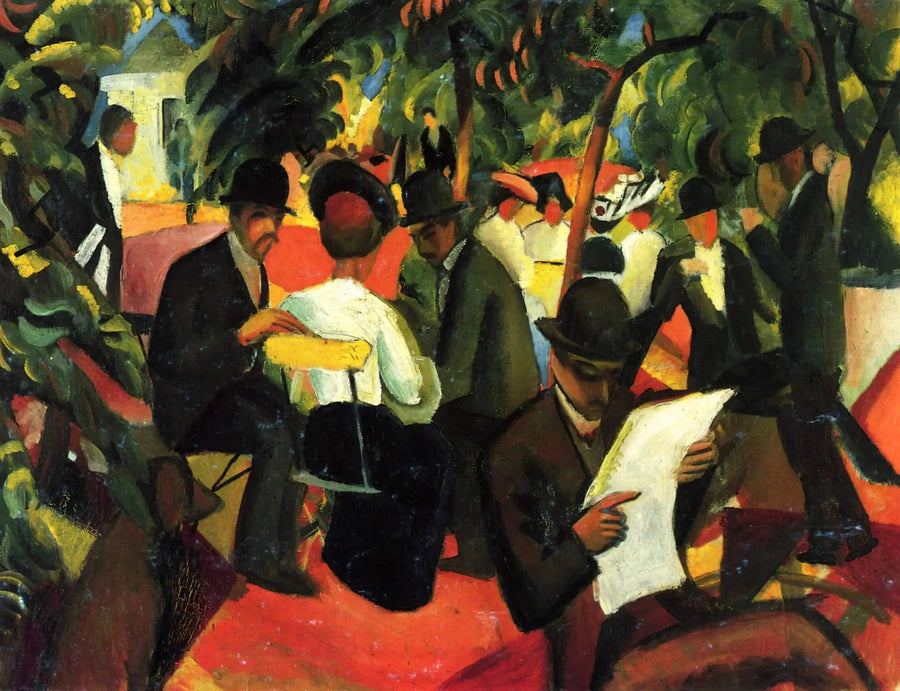 Restauracja w ogrodzie - August Macke