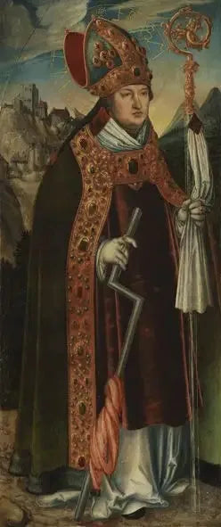 Retabel Pfirtscher: Święty Erazm - Lucas Cranach Starszy