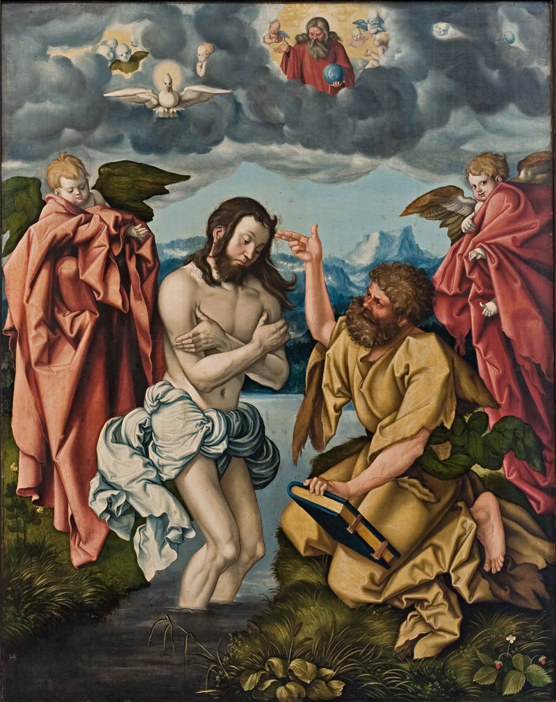 Retabel św. Jana: Chrzest Chrystusa - Hans Baldung Grien