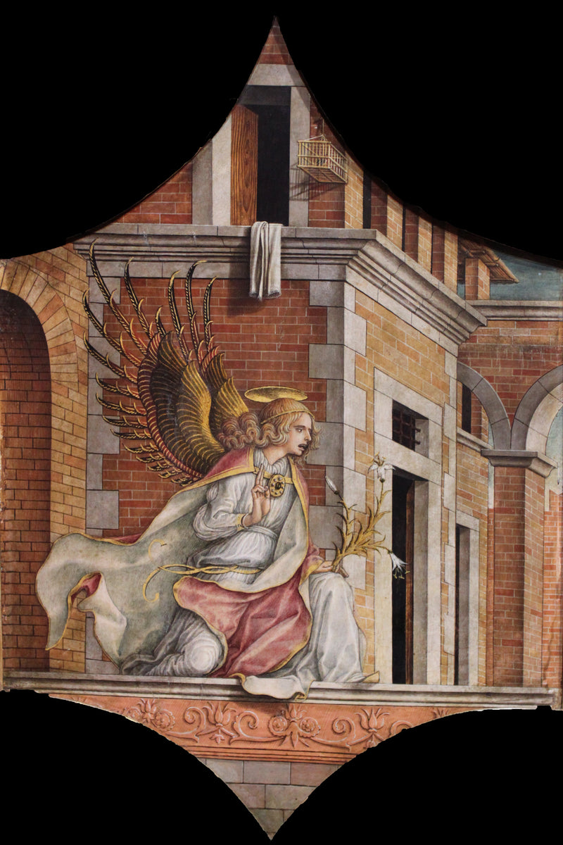 Retabel San Domenico: Anioł Zwiastowania - Carlo Crivelli