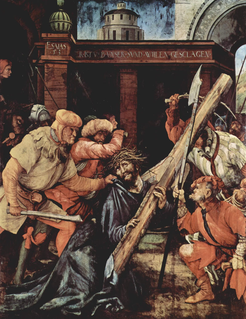 Retabel z Tauberbischofsheim: Chrystus niosący krzyż - Matthias Grünewald