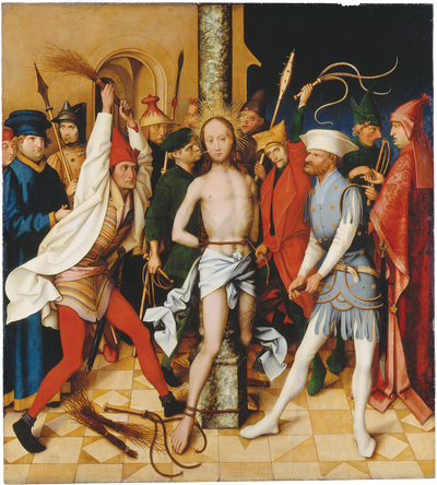 Retable dominicain de Francfort: Flagellation - Hans Holbein the Elder - Alpha Reproduction