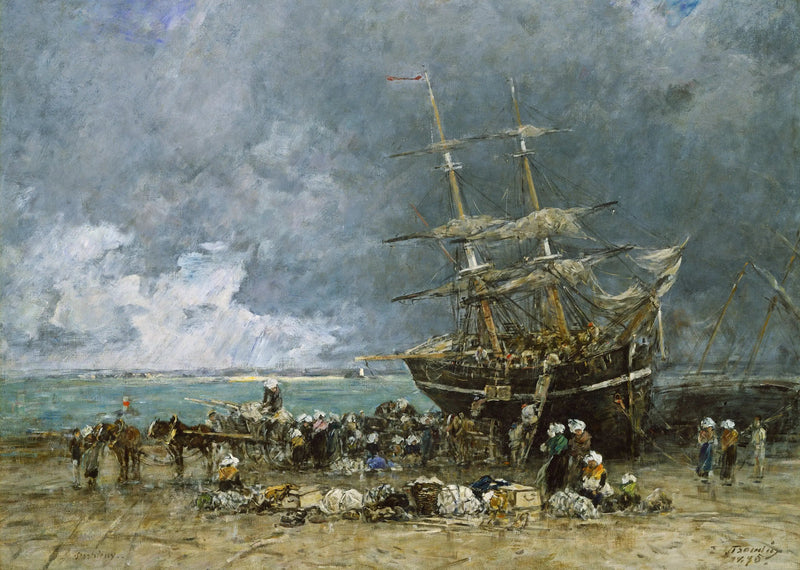 Powrót Nowofundlandczyka - Eugène Boudin