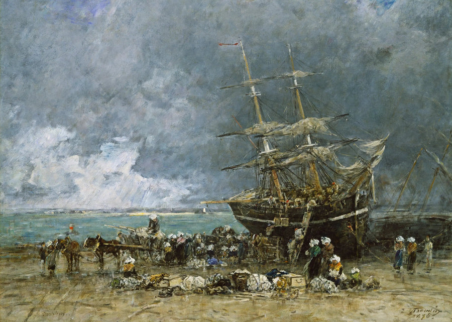 Powrót Nowofundlandczyka - Eugène Boudin