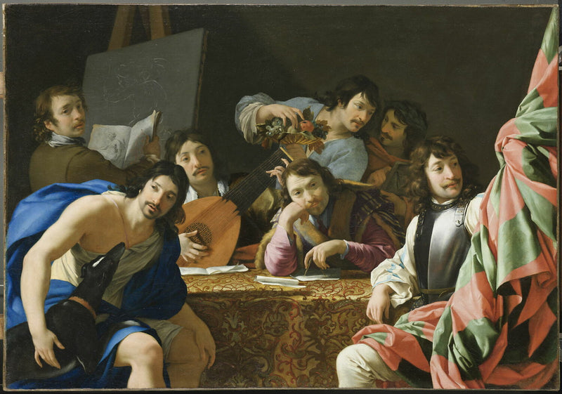 Spotkanie przyjaciół - Eustache Le Sueur