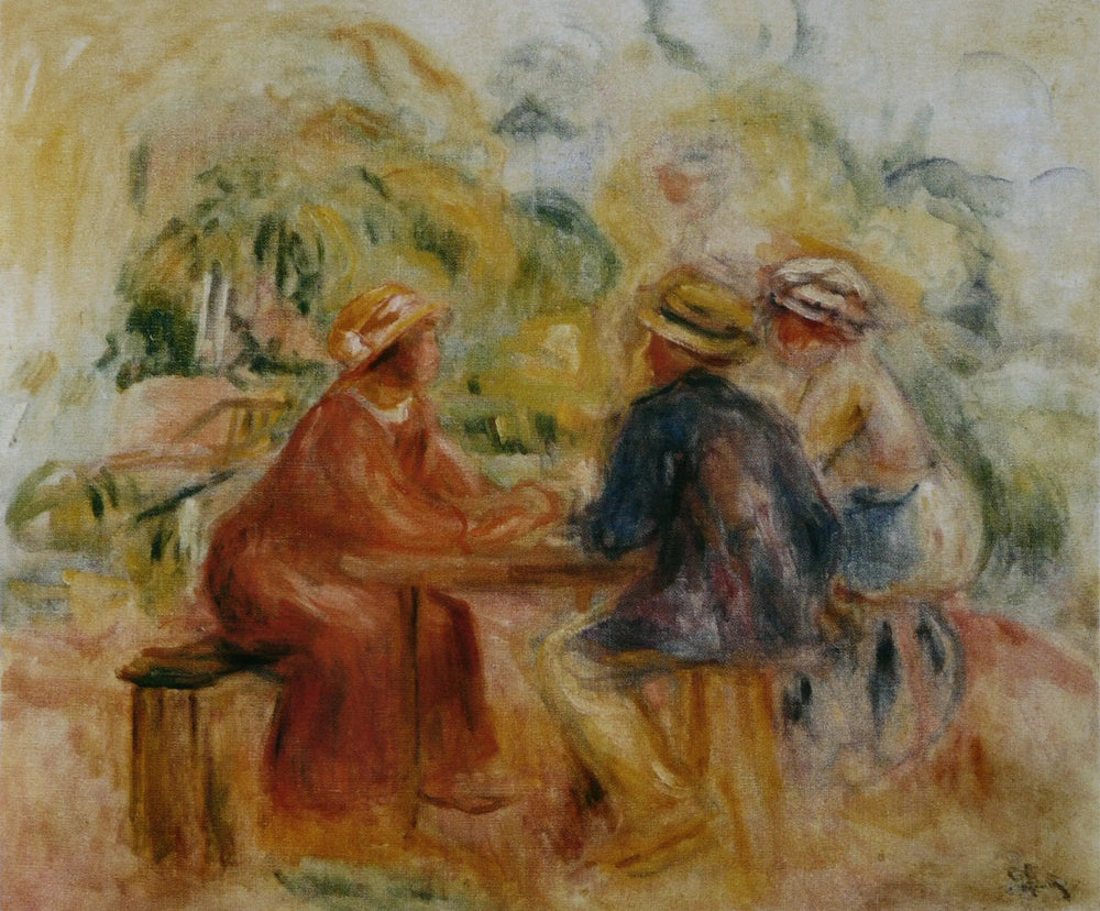 Réunion dans le jardin - Pierre-Auguste Renoir image 1 copie peinte à la main à l’huile