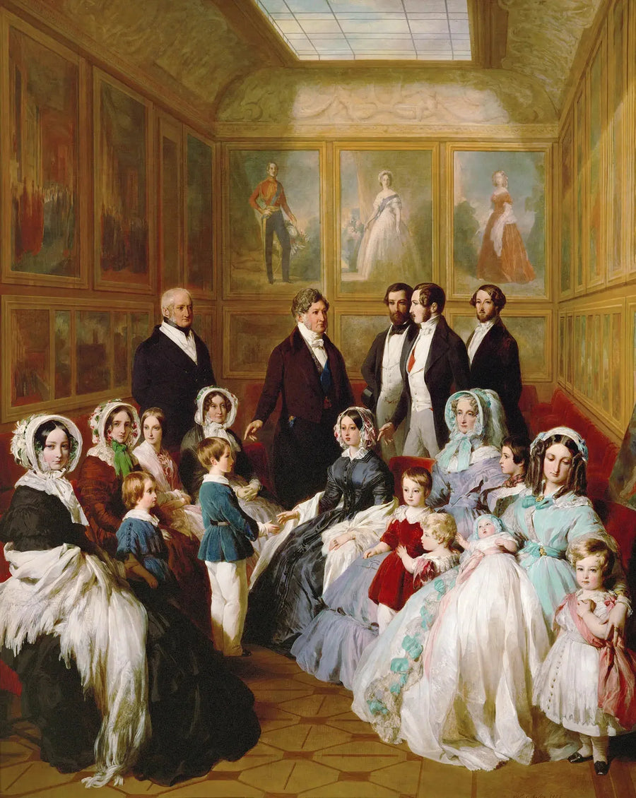 Rodzinne spotkanie w galerii Victoria w zamku Eu, 8 września 1845 roku - Franz Xaver Winterhalter