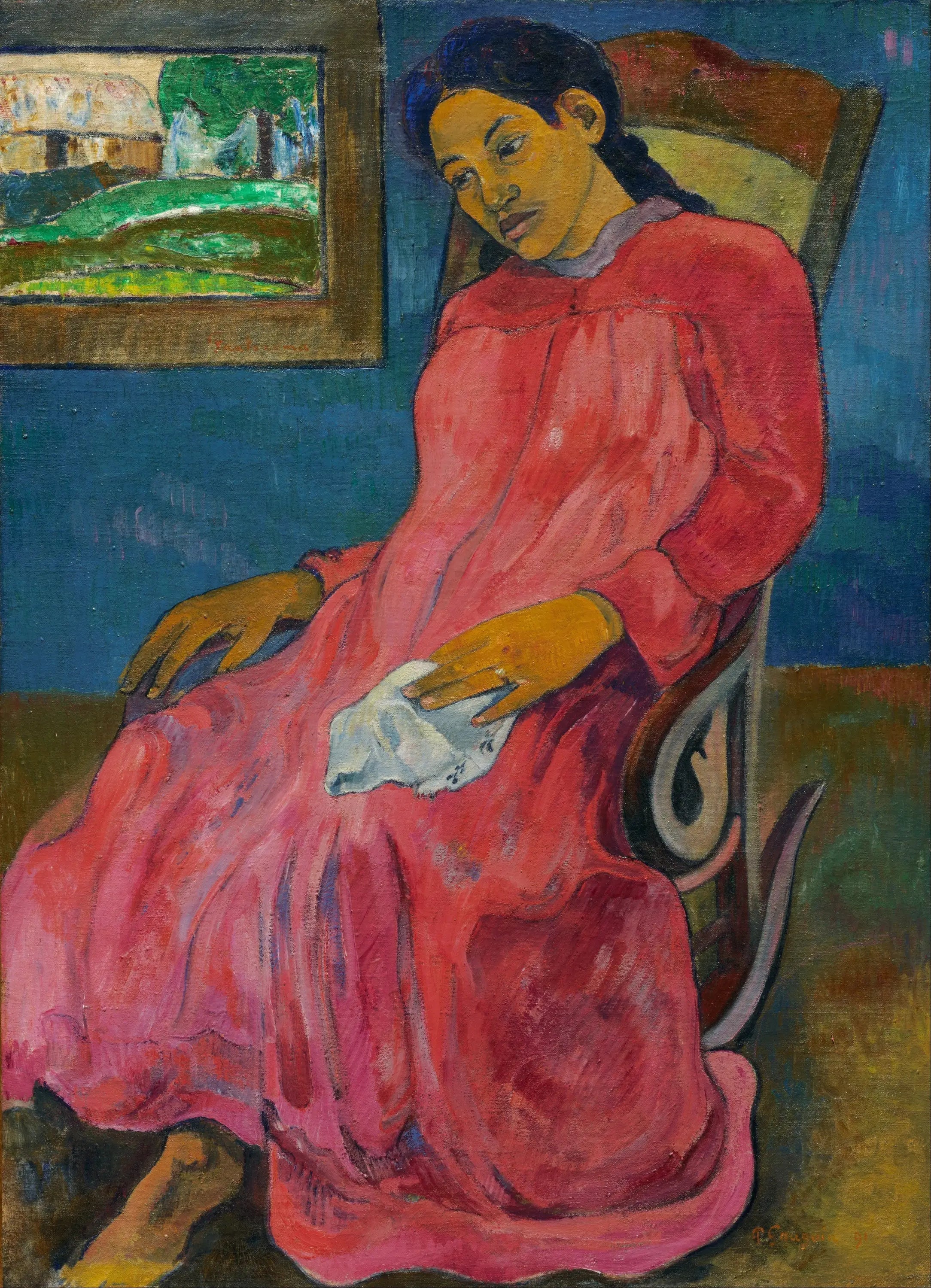 Reproduction du tableau « Rêverie - Paul Gauguin » par Alpha Reproduction en peinture à l’huile