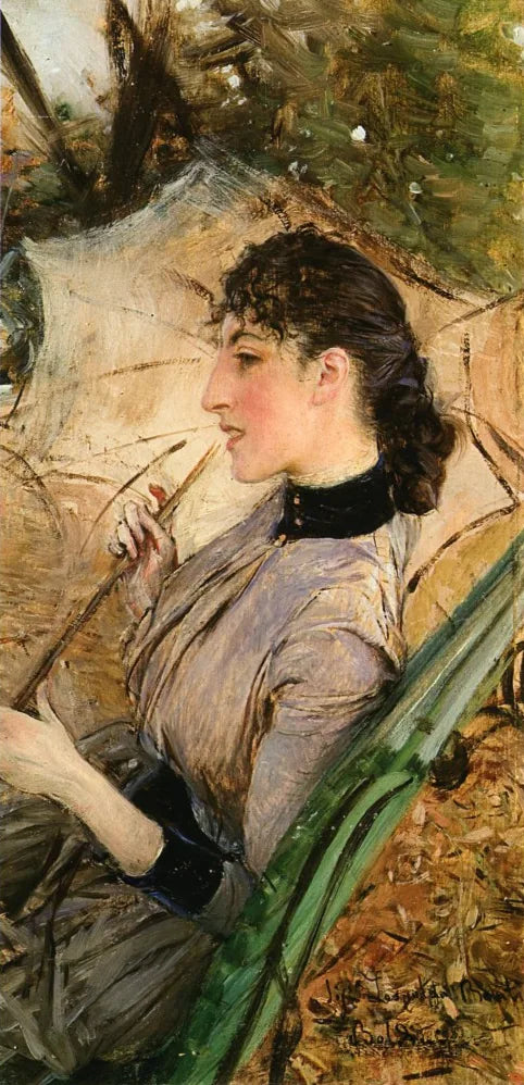 Portret Alaide Banti z parasolką - Giovanni Boldini