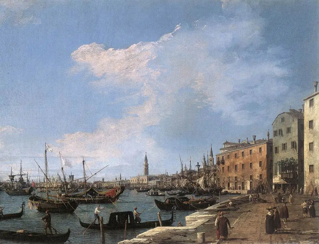 Riva degli Schiavoni - Canaletto image 1 reproduction d’œuvre d’art à l’huile