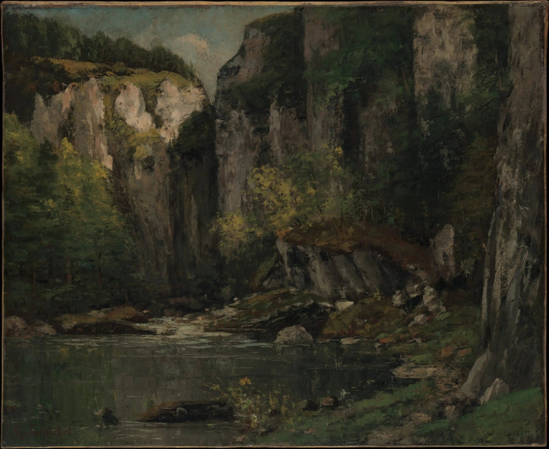 Rzeka i skały - Gustave Courbet