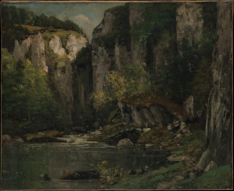 Rzeka i skały - Gustave Courbet