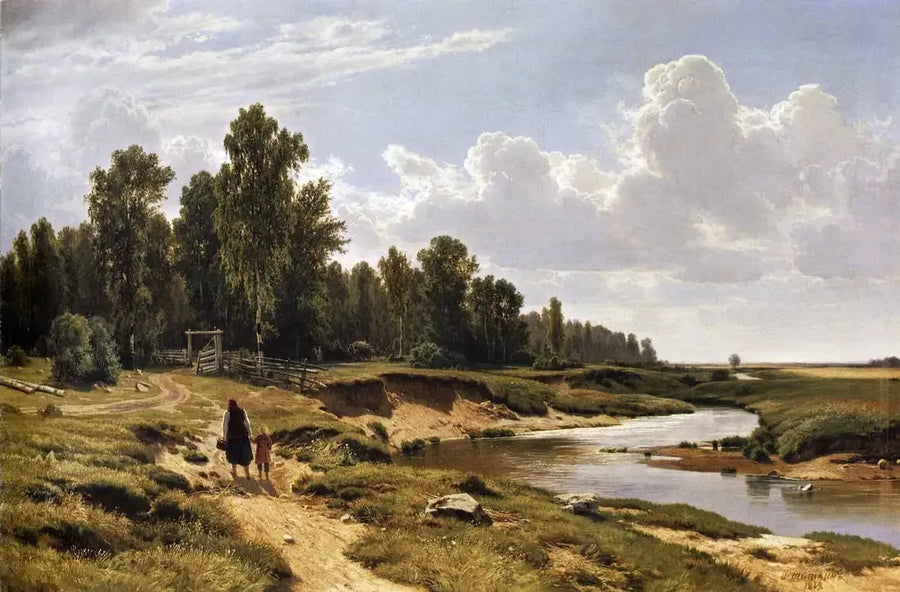 Rivière Ligovka w Konstantinovce, niedaleko Sankt Petersburga - Iwan Chichkin